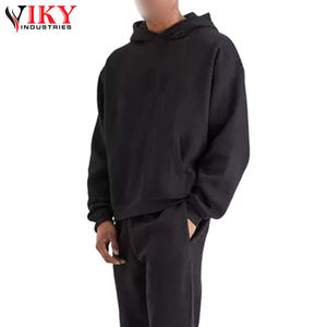 Survêtement évasé pour homme avec logo personnalisé, pantalon superposé, couleur unie, prix compétitif, vêtements pour homme, survêtement évasé - Product Image 4