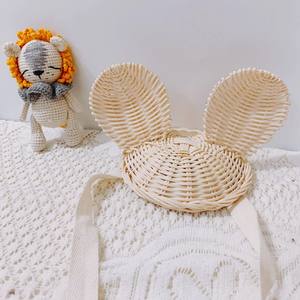 Factory Wholesale Natural Rattan Summer Kids <b>Hat</b> Children <b>Hats</b> Best Selling Unique Design OEM Available - Product Image 2