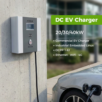 EVEGO Stasiun Pengisian Daya Cepat DC Dual Gun CCS/GB/T 20kW IP54 Terpasang di Dinding Bersertifikasi TUV Baru dengan Kartu Kredit