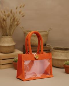 Bolsa de Yute con Ventana de PVC Personalizada, Promocional, Premium, Color Personalizado, Duradera, Ecológica, Urbana, para Regalos Corporativos, Venta al Por Mayor - Product Image 1