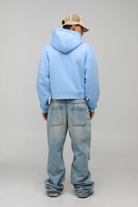 Sweat-shirts pour hommes personnalisés en coton 100% avec double fermeture éclair, brodés, épais, en polaire, de haute qualité, pour l'hiver - Product Image 2