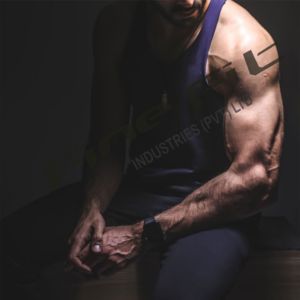 Custom Stringer Cotton Tank Top Casual Workout Gym Shirt <b>Drop</b> Armhole Muscle Training Breathable Knitted Sleeveless Design for - Product Image 5