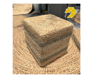 Cojín de Jacinto de Agua, Material Duradero Hecho a Mano, Adecuado para Decoración del Hogar, Dormitorio, Otomana de Jacinto de Agua en Forma de Cubo, Hecho en Vietnam - Product Image 1