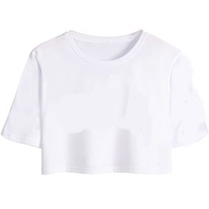 Camisetas Cortas Casuales con Cuello en V de Diseño Personalizado de Alta Calidad para Mujer, Transpirables, de Poliéster, con Estampado Veraniego, de Secado Rápido y Bajo Precio - Product Image 1