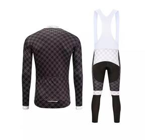 Conjunto de Jersey de ciclismo con logotipo personalizado para mujer, traje de ciclismo acolchado de secado rápido con mangas largas, camisas y pantalones con nombre del equipo OEM - Product Image 6