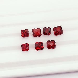 Pierre précieuse naturelle grenat rouge fleur de prunier, pierre de naissance de janvier, 5x5mm, 1,75 carat, pour sertissage à griffes ou à clos - Product Image 1