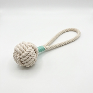 Giocattolo per Cani Monli in Corda di Cotone Riciclato con Nodi Colorati, Stile Semplice per Esercizio e Tiro per Cani e Cuccioli |   Taglia Piccola - Product Image 4