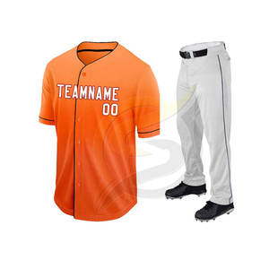 เครื่องแบบเบสบอลสำหรับผู้ชายเสื้อเจอร์ซีย์แบบมีกระดุมพิมพ์ซับลิเมชันตามสั่ง - Product Image 4