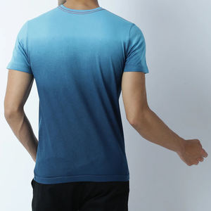 T-shirts pour hommes à épaules tombantes coupe classique, motif lettres en bloc, 100% coton biologique, col rond, style streetwear, 300g - Product Image 2