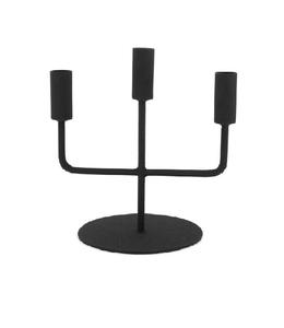 Candelabro de palos de Metal de diseño único, soportes de candelabro de Color negro para decoración de fiesta de boda en casa a bajo precio - Product Image 2