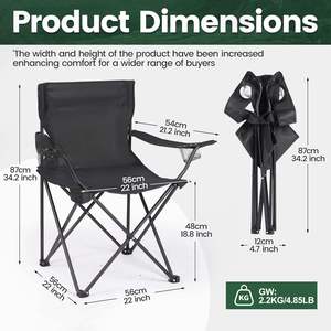 Silla de Playa Plegable Portátil de Acero Inoxidable Ligera y Moderna, Muebles de Exterior de Tela, para Usar con Mochila, para Parque y Camping - Product Image 4
