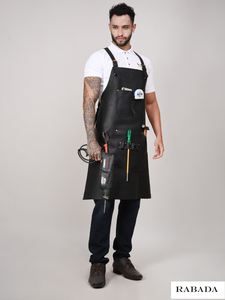 ผ้ากันเปื้อนสำหรับย่างบาร์บีคิวแคมป์ปิ้งกลางแจ้งผ้ากันเปื้อนหนังสำหรับช่างตีเหล็กย่างงานไม้สำหรับเชฟช่างทำมือ - Product Image 4