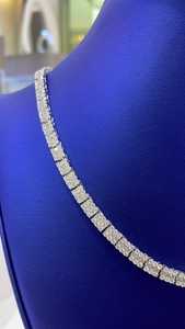 <b>Iced</b> <b>Out</b> Classic Round And Baguette Cut Channel Setting VVS Moissanite Diamond Sparkling 925 Sterling Silver Unisex Wear <b>Chain</b> - Product Image 6