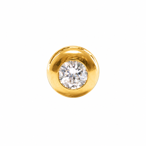 9K Solid <b>Gold</b> Pendant With Round Brilliant Diamond (Available 10K, 14K, 18K) Made in Spain - Product Image 1