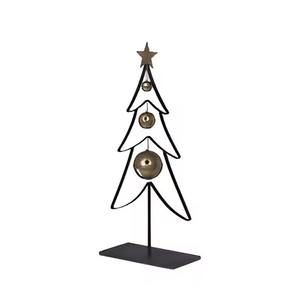 Arbre de Noël en fil métallique avec base en bois, décoration de table de Noël pour la maison et les fêtes - Product Image 6