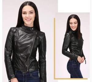 2025 abrigo de piel de oveja auténtica para mujer, chaqueta de cuero genuino para mujer, abrigo ajustado a la moda, ropa de cuero de Motor para mujer - Product Image 3