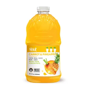 2000ml VINUT 100% Suco de Cenoura e Suco de Abacaxi de Alta Qualidade 67.6 Oz garrafa de Suco Sem adição de açúcares Sem conservantes