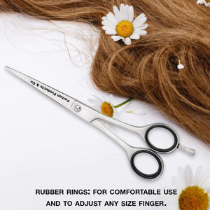 6 pulgadas negro dorado plano adelgazamiento nuevo diseño de moda belleza peluquero tijeras corte de pelo tijeras suaves tijeras de dientes - Product Image 5