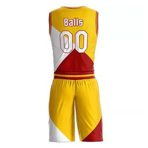 Conjuntos de camisetas de baloncesto personalizados para hombre, uniformes personalizados sublimados de verano, transpirables, de secado rápido, sin mangas, 100% de poliéster - Product Image 6