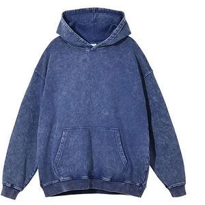 Vente flash Nouveauté Sweat à capuche pour homme en denim délavé Style unique 100% coton Respirant Col à capuche d'hiver Taille 6XL Tissu tricoté - Product Image 2