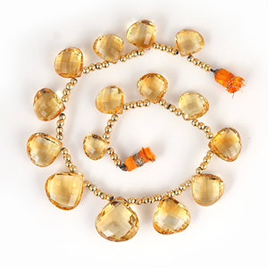 Vente en gros de citrine jaune naturelle de haute qualité en forme de poire, taille libre, véritable pierre précieuse en vrac pour la fabrication de bijoux, bague - Product Image 1