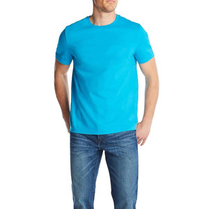 Venta al por mayor de los hombres 100% algodón camiseta de moda Slim Fit cuello redondo ligero 220g de alta calidad liso para Pima personalizable - Product Image 2