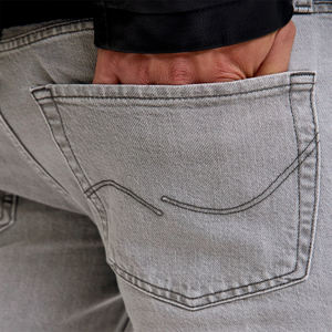 Jeans slim pour homme, stretch, taille mi-haute, jambe fuselée, décontracté, mode de rue, vente en gros, pantalon skinny personnalisé, délavé, vintage, évasé - Product Image 3