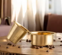 Draagbare, herbruikbare, vintage messing Dabara set, handmatige koffie- & theefiltermand, keukenaccessoires, op maat gemaakte maat