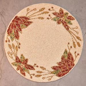 Napperon en satin perlé de motifs floraux modernes pour la fête de mariage ou la salle à manger à la maison pour le chauffage de la maison ou la décoration d'hôtel prix de gros - Product Image 3