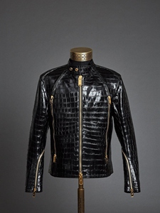 Customized Men's Cow Skin <b>Leather</b> Bomber <b>Jacket</b> Winter Windproof Waterproof Canvas Fabric 300 Grams Zipper Closure Vintage Front - Product Image 5