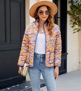 Vestes matelassées avec logo en gros, nouvelles vestes d'hiver à manches longues pour femmes, vestes matelassées en vente, qualité supérieure, veste coupe-vent - Product Image 1