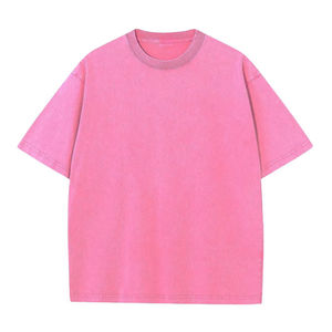 T-shirt tricoté vintage à épaules tombantes, délavé à l'acide, avec logo personnalisé, sérigraphie en coton surdimensionné de style hip hop streetwear - Product Image 3