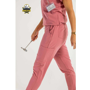 Uniformes Médicos de Alta Calidad con Cuello en V para Mujer, Conjuntos de Uniformes de Hospital Modernos, Precio Bajo de Fábrica, Tejido de Punto - Product Image 3