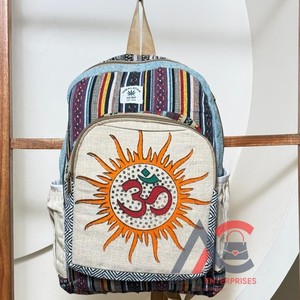 Nouveau sac à dos écologique personnalisé sac de jour en chanvre unisexe sac à dos simple élégant sac à dos pour ordinateur portable en chanvre biologique avec tissu de chanvre sauvage - Product Image 1