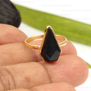 Anillo de piedras preciosas de ónix negro Natural de diseño clásico, forma elegante, Plata de Ley 925, Eternity Vermeil, chapado en oro de 18 quilates, joyería para mujer - Product Image 5