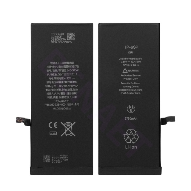 Replacement Battery for iPhone 6S Plus 3.82v 2750mAh 0 Cycle Rechargeable Batteries Factory Direct Sales of