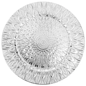 Silver Designer Charger Plates Round Place mats Hot Selling Wedding Birthday Party Table Decoration In Wholesale Suppliers