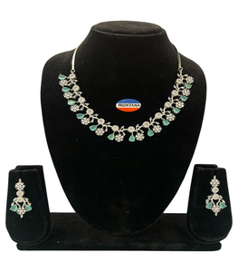 Elegante clásico AD2 collar conjunto pendientes elegante joyería de moda clásica para fiestas aniversarios eventos tradicionales para - Product Image 1