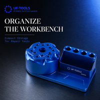 Organisateur d'outils de réparation de téléphones portables professionnel, boîte de rangement rotative en ABS monobloc avec base magnétique puissante