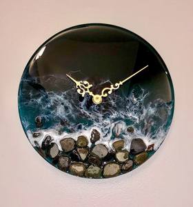 <b>DECOR</b> ASSISTANT Resin <b>Wall</b> <b>Clock</b> Epoxy Resin Living Room best qulatiye Furniture Home <b>Decor</b> <b>Wall</b> <b>Clock</b> Customized best - Product Image 2