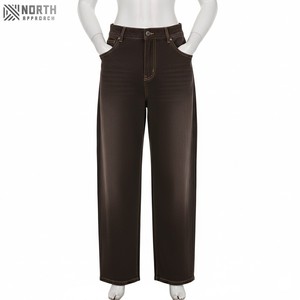 Factory Cheap Price Wide-leg Jeans Girls Gradient Denim Loose Washed Faded Punk Straight Leg Pants For Women <b>Winter</b> <b>Trousers</b> Men - Product Image 1