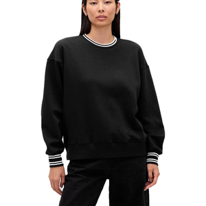 Sudadera con capucha de gran tamaño suave Vintage para mujer, sudadera informal de lana gruesa con cuello redondo para hombre de alta calidad, diseño forrado de talla XS - Product Image 3