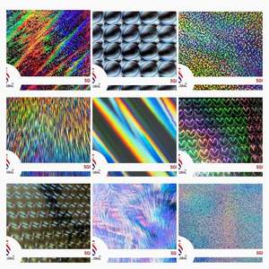 Film holographique multi-laser arc-en-ciel semi-rigide en BOPP/EVA polyester pour emballage brillant de bonbons et aliments - Product Image 5