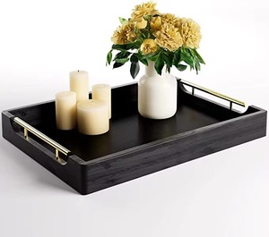 Top Quality Modern Wooden Serving <b>Tray</b> for Snacks Tea <b>Drink</b> Breakfast Kitchen Tableware Wholesale Selling Serving Boards - Product Image 6