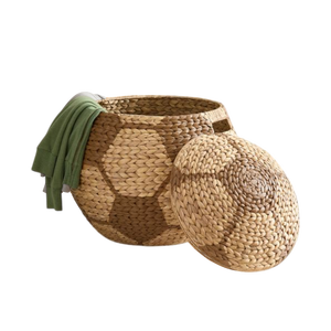 Panier de rangement pour bébé en jacinthe d'eau de haute qualité avec couvercle, organisateur, conteneur pour literie, sac, utilisation personnalisée, couleur Vietnam - Product Image 1
