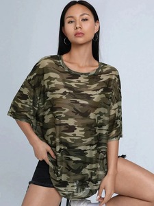 Precio barato deportes correr entrenamiento Fitness manga corta Camiseta personalizado impreso transpirable Mujer camiseta - Product Image 3