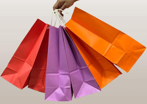 Bolsas de compras biodegradables respetuosas con el medio ambiente personalizadas, bolsa de papel para embalaje de comida rápida, bolsa de papel Kraft para llevar para restaurante - Product Image 5