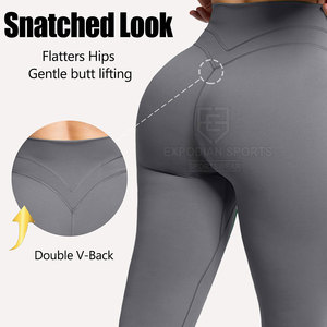 <b>Flared</b> Gym Fashion Women's Regular Fit Mid Elastic Waist Winter Breathable Eco-Friendly Full Length Flare <b>Leggings</b> - Product Image 4