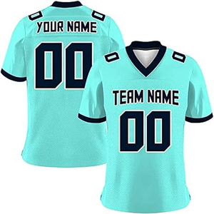 Uniforme personnalisé de football américain pour jeunes à séchage rapide Maillot de retour respirant noir et blanc - Product Image 2