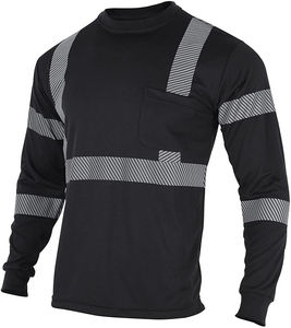 Camisetas de Seguridad de Alta Visibilidad Personalizadas para Hombre, con Bolsillo en el Pecho, Manga Larga, Reflectantes, para Construcción, Trabajos en Carreteras y Seguridad - Product Image 1